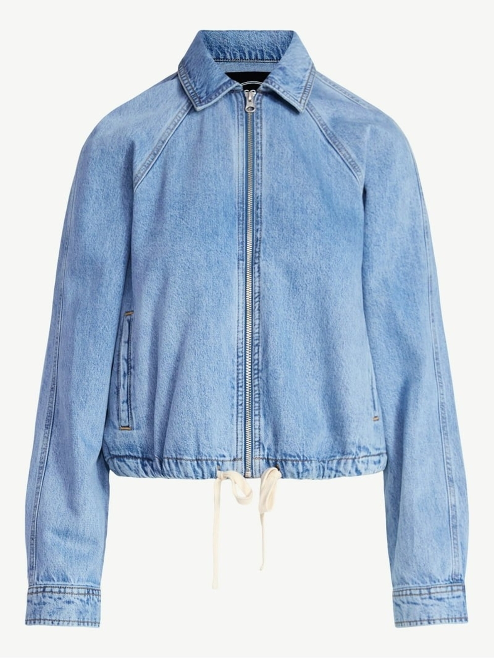 Light Blue Denim Drawstring Jacket - Picture 2 of 4
